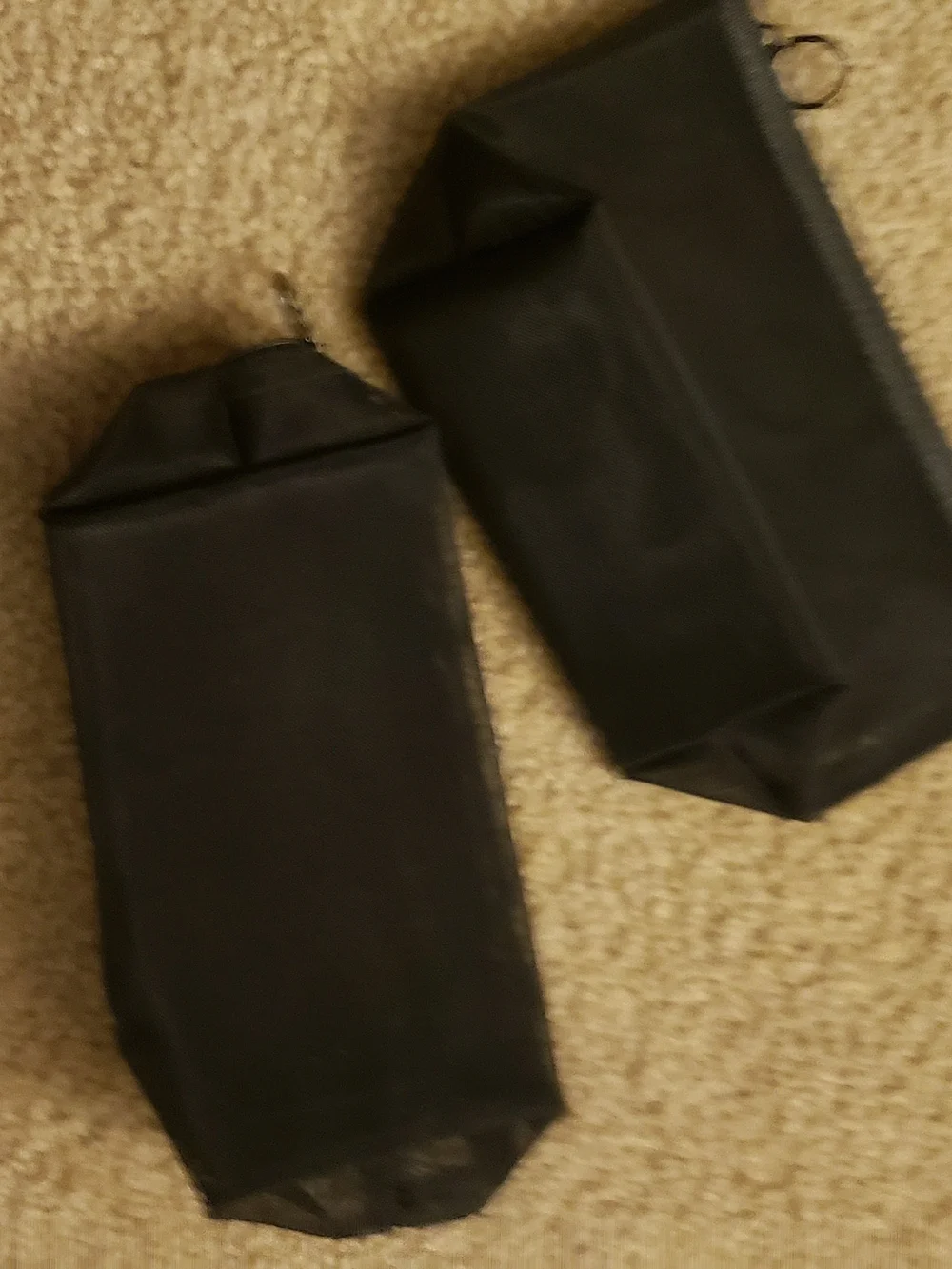 Black Travel Cosmetic Pouch Set - Unbranded